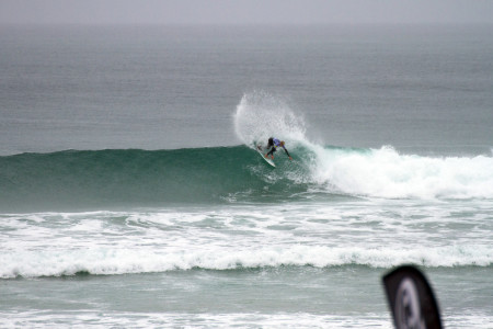 Jordy Maree surfing his way through the heats at the Billabong SA Junior champs