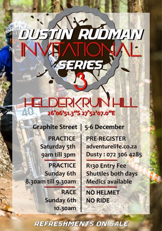 Details for the Dustin Rudman Downhill MTB and Enduro Invitational announced 