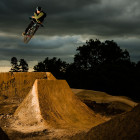 Justin Novella taking the MTB category win at Dawn of the Dirt