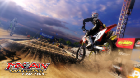 Straight Rhythm racing in MX vs ATV Supercross Encore