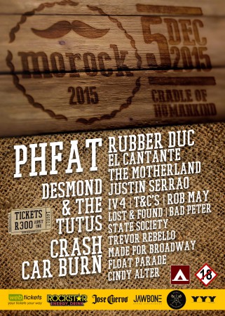 The South African music line-up for MoRock 2015