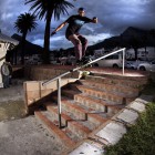 Ryan Naidoo laying down some skateboarding steeze