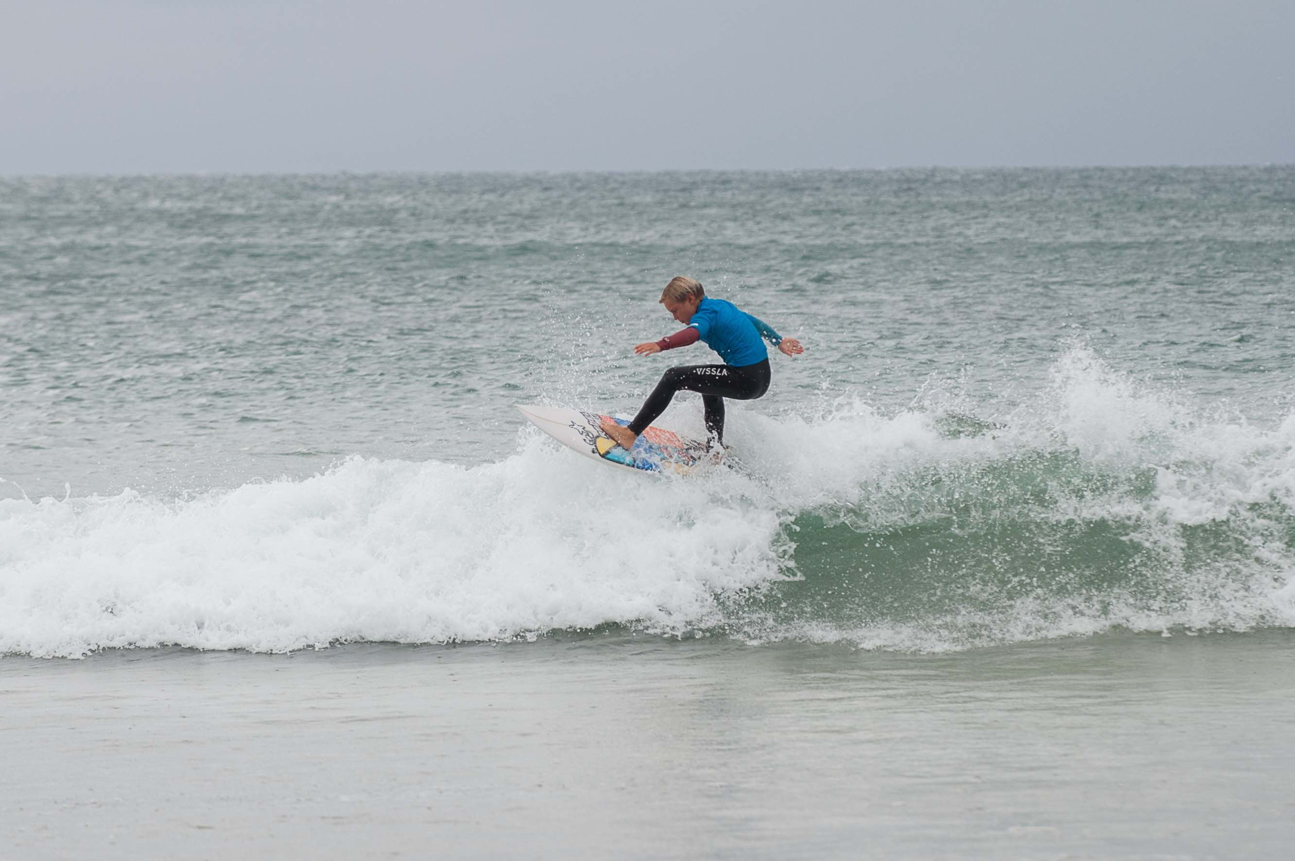 C-Jay Posthumus surfing his way to victory in the Under 11 Boys division