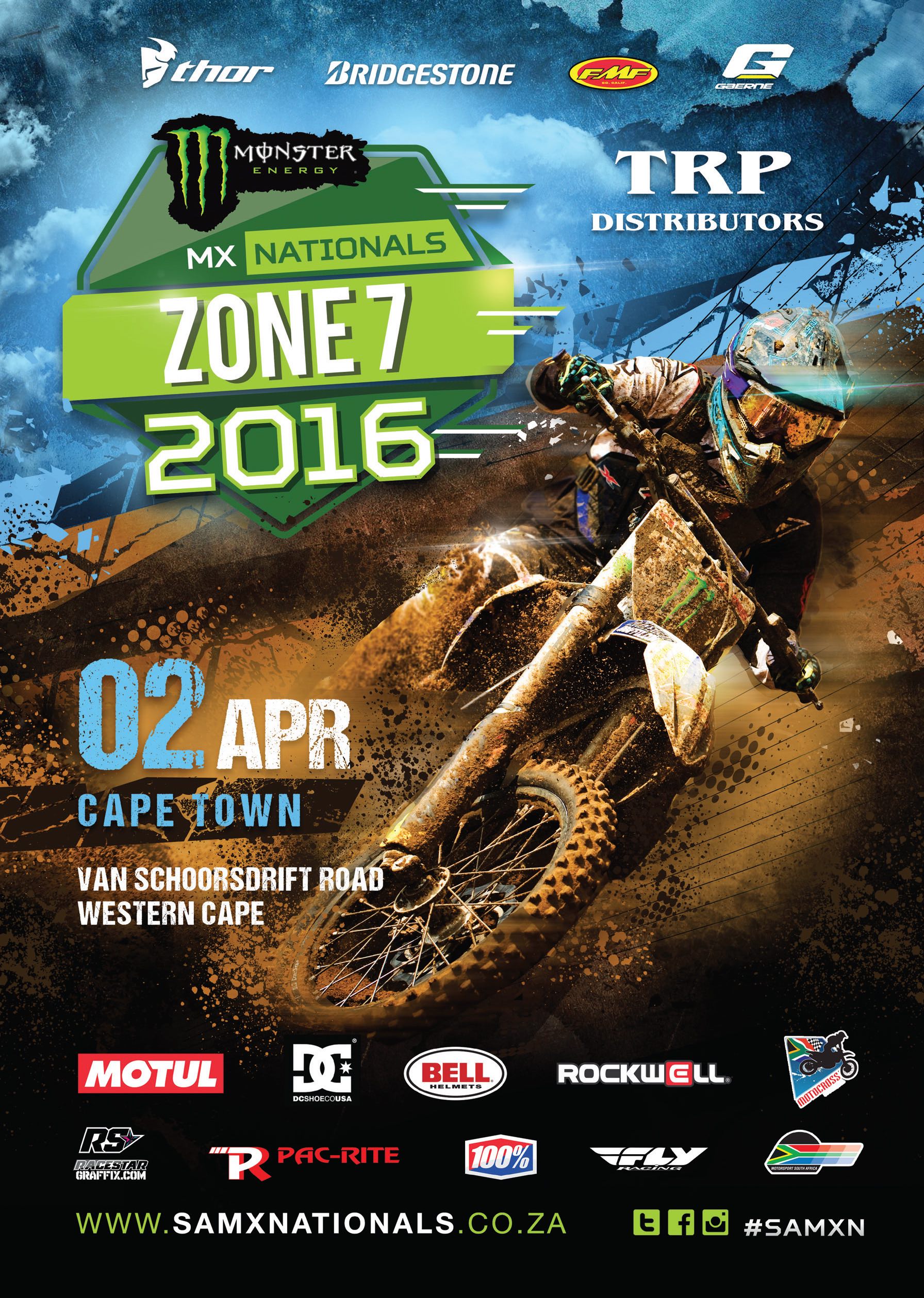 Details for Round 2 of the Monster Energy TRP Distributors SA National Motocross Championship at Zone7 in Cape Town