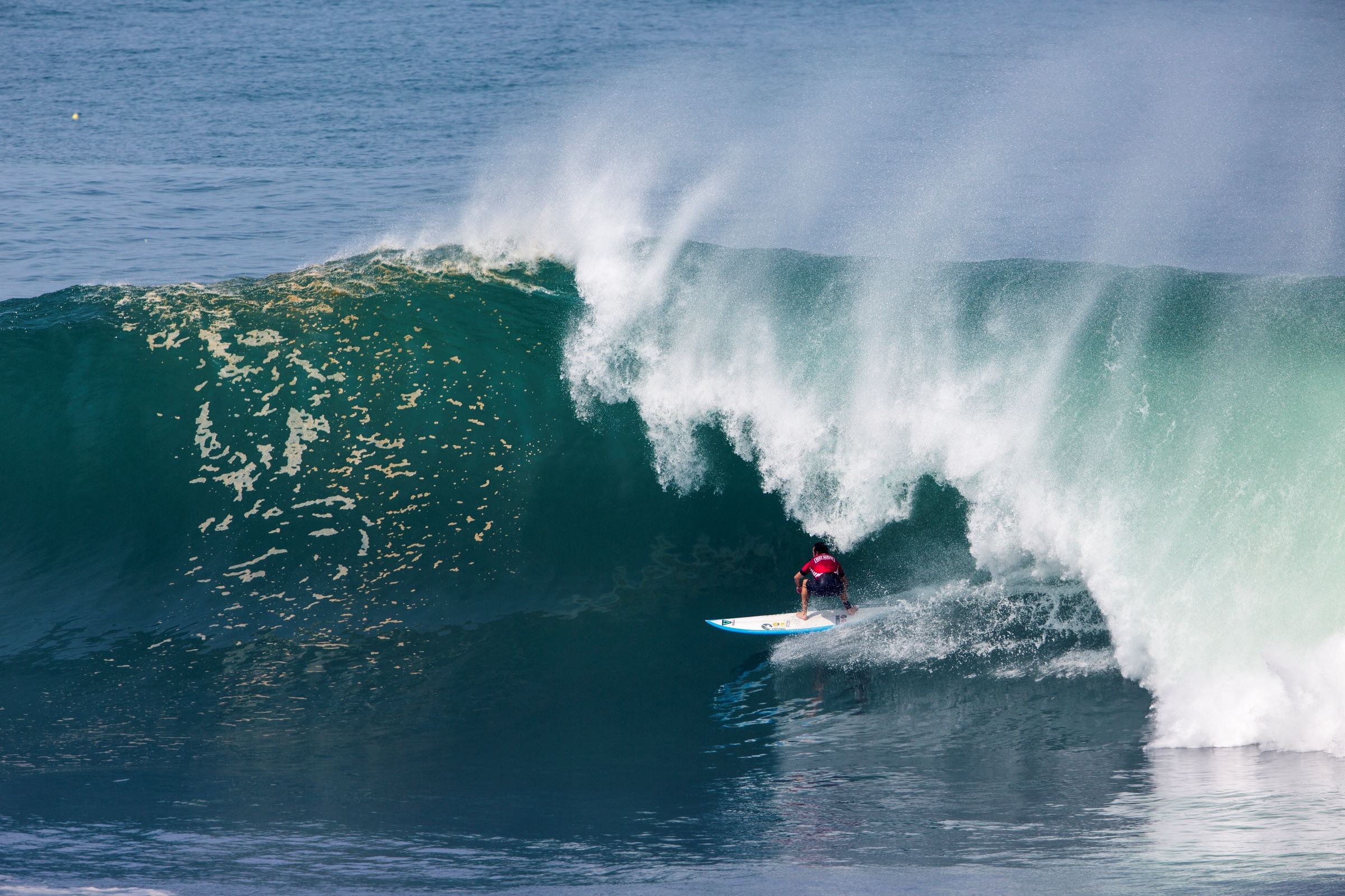 Grant Twiggy Baker surfing to a Perfect 10 score in the WSL Big Wave Tour