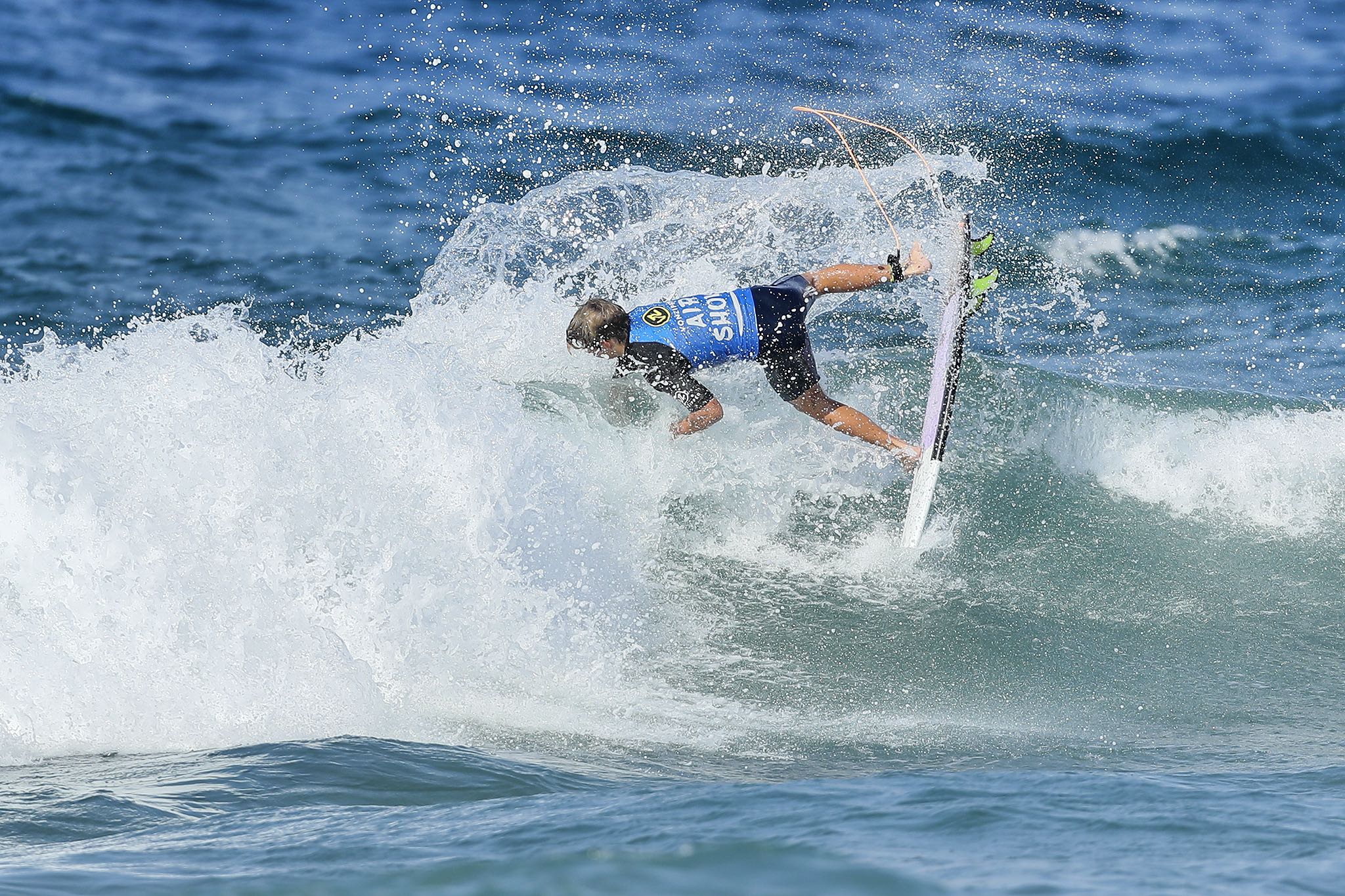 Calvin Goor winning the VonZipper Airshow at the Billabong Junior Series Ballito