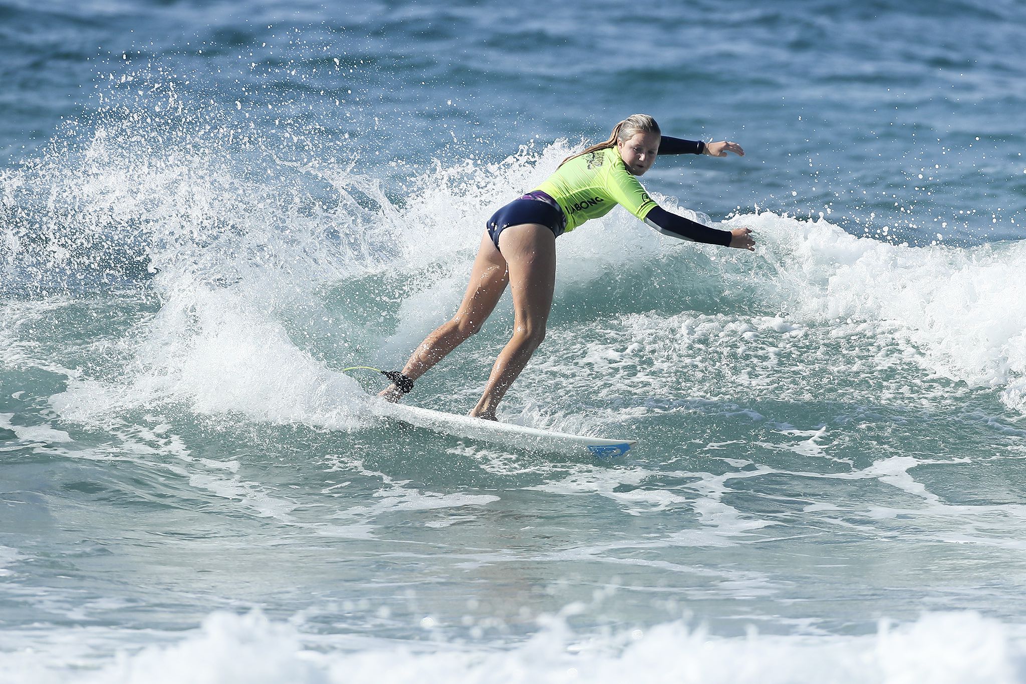 Gabi Lailvaux winning the U14 Girls Final at the Billabong Junior Series Ballito
