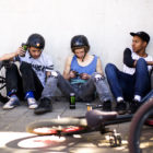 Johannesburg locals with some on site bike repairs
