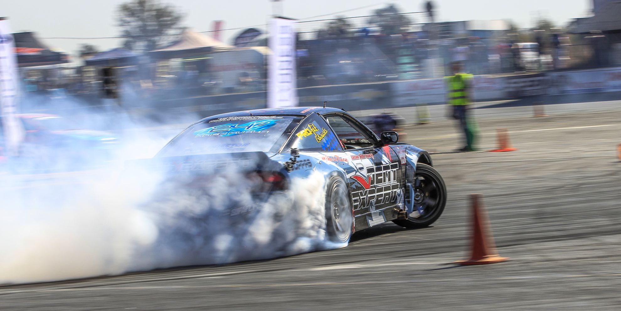 Sean February drifting his way to 2nd place at round 4 of the 2016 SupaDrift Series