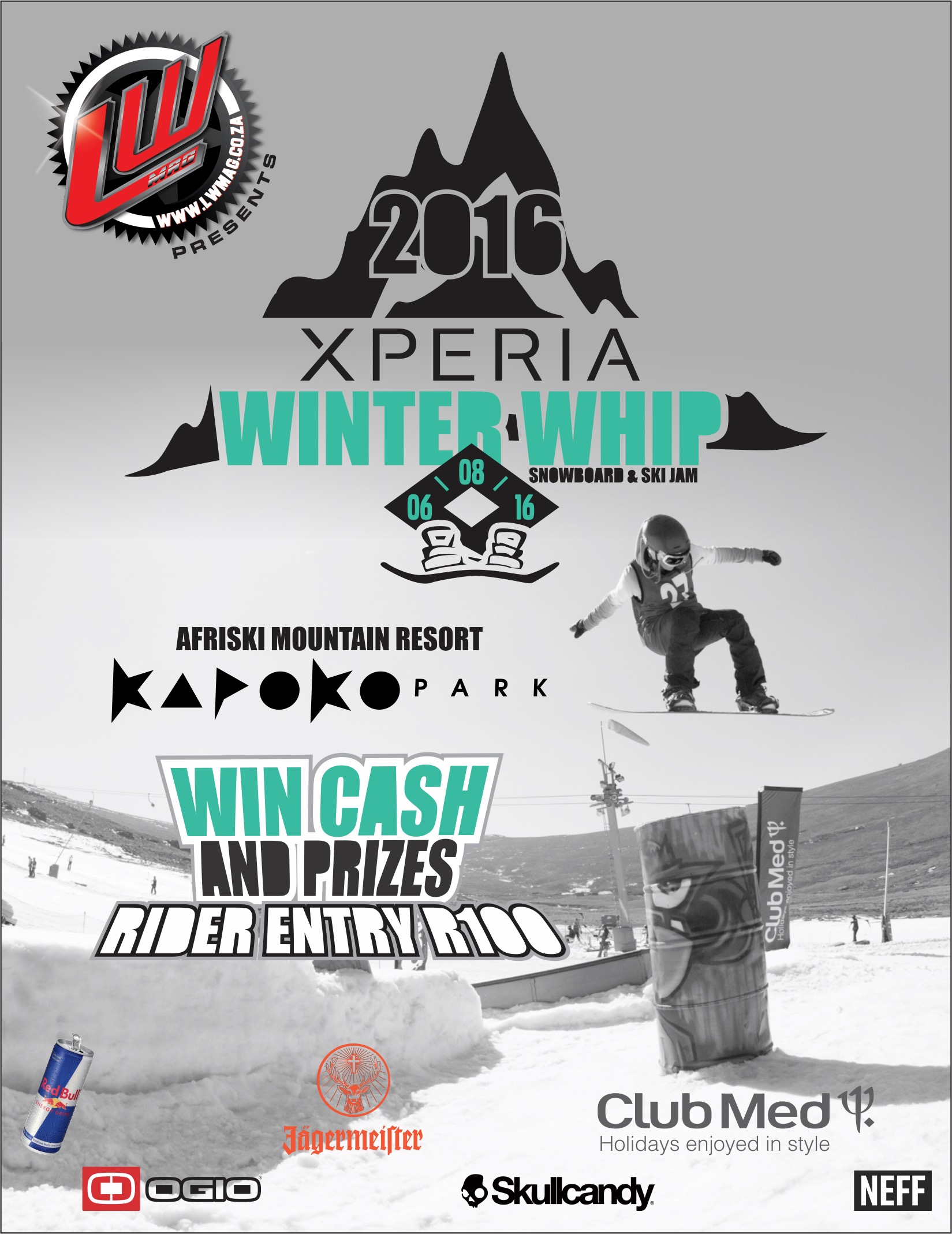2016 Xperia Winter Whip Snowboarding and Skiing event announced