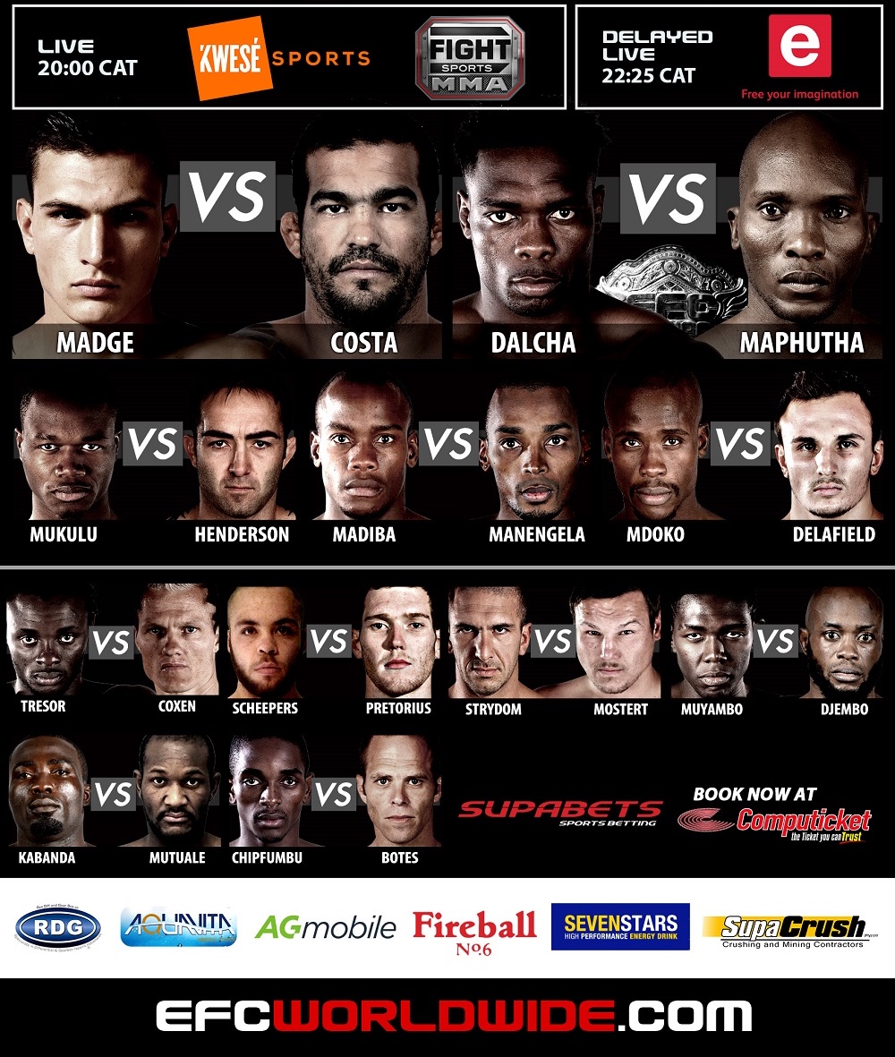 EFC 52 bringing 11 exciting Mixed Martial Arts fights to Cape Town on 5 August