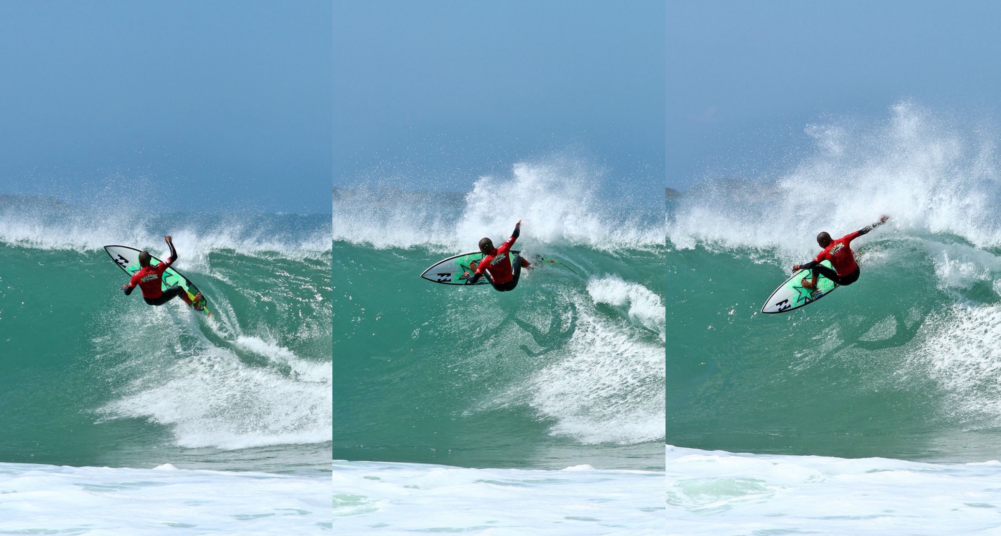 Angelo Faulkner with an awesome display of Surfing at Day 1 of the Billabong Junior Series