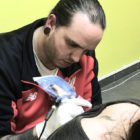 Our tattoo artist of the week, Alastair Magee hard at work