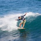 Chris Leppan surfing his way to victory at the Quiksilver Off The Lip Movember Surf Jam