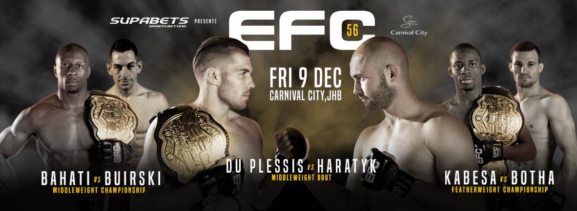 EFC 56 bring an exciting MMA fight card for the final fight night of 2016