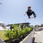 Brandon Valjalo showcasing his skateboarding skills at Red Bull Unlocked 2016