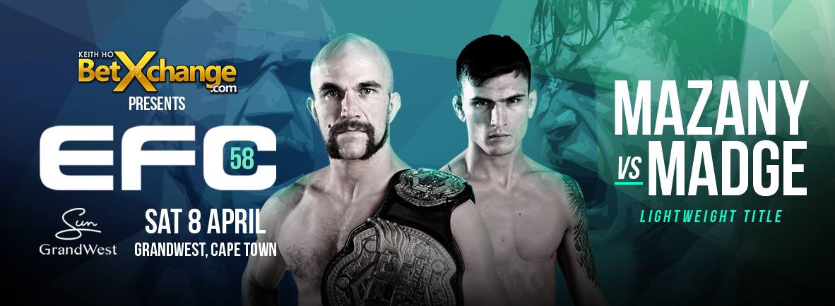 A stacked MMA fight card is set to take on Cape Town at EFC 58