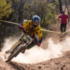 Frank Meyer riding his way to 2nd place at Round 4 of the National Downhill MTB Cup Series