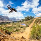 Ethan Nell showcasing his Freeride MTB skills at DarkFEST 2018