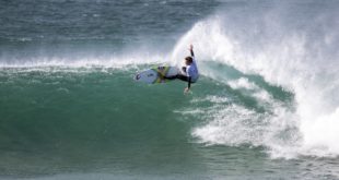Matthew McGillivray surfing in the 2018 Corona Open J-Bay