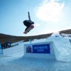 Mawa Jekot winning the Ladies Snowboarding division at Ultimate Ears Winter Whip