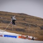 Ladies snowboarding competing in the Ultimate Ears Winter Whip