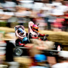 Racing action at the Red Bull Box Cart Race