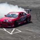 Drivers drifting at Round 6 of the 2018 SupaDrift Series