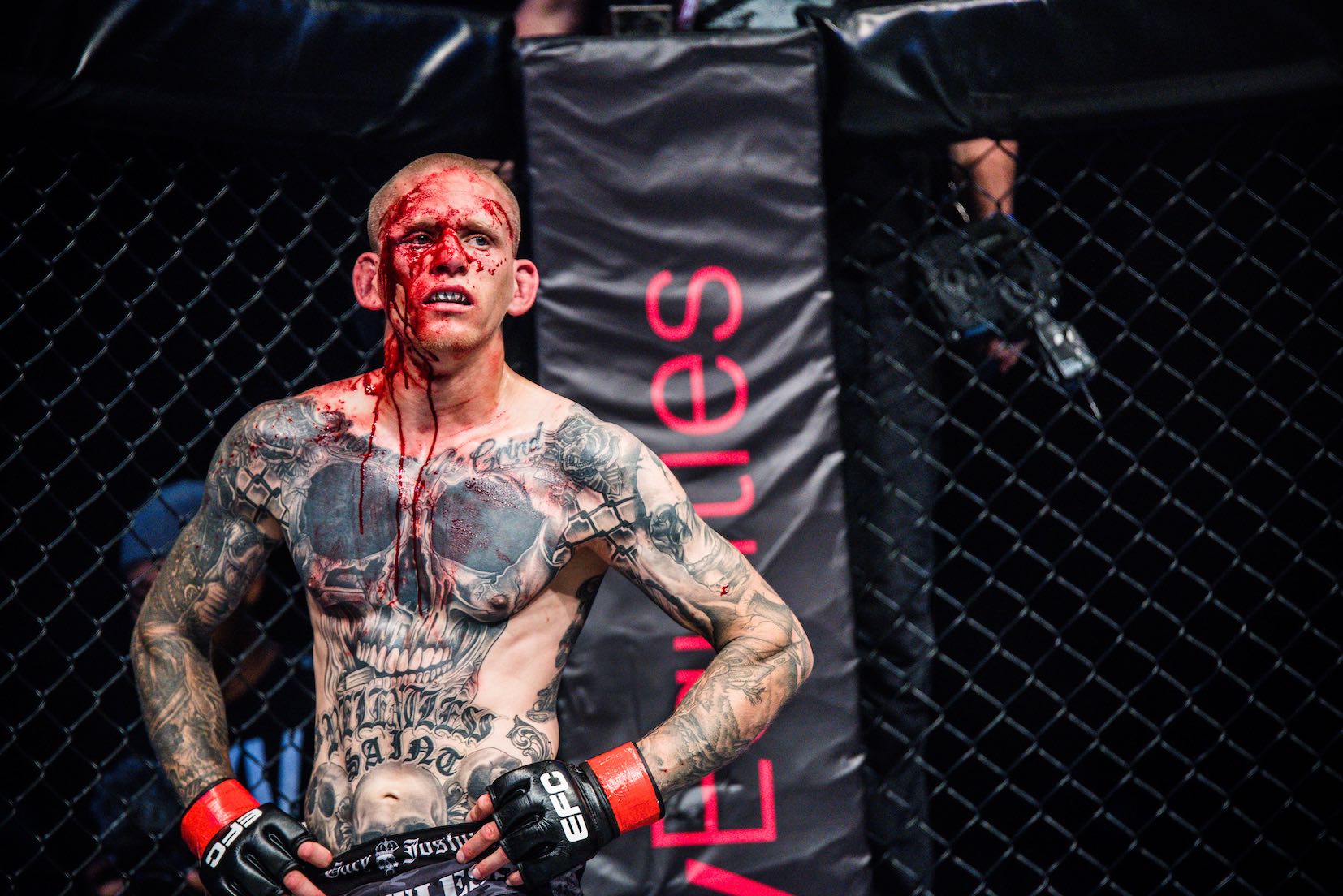 Gary Joshua during his EFC title fight against Nkazimulo Zulu