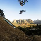 Side by side backflips with Adolf Silva and Brendan Fairclough at DarkFEST 2019