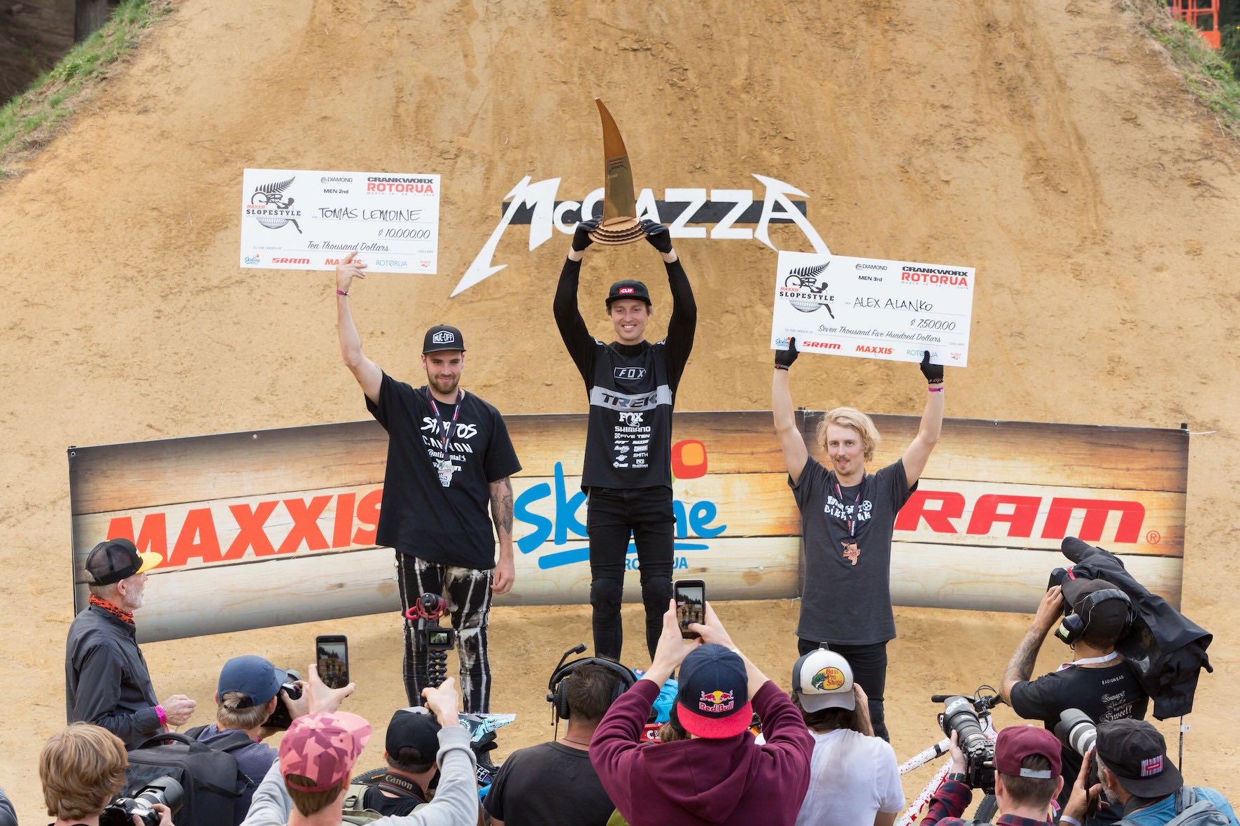 Crankworx Rotorua Slopestyle MTB Podium