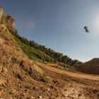 Adolf Silva riding the DarkFEST Freeride Mountain Bike course