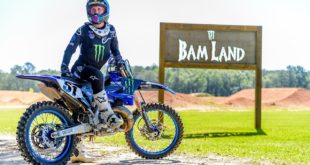 Join Justin Barcia as he kick starts his freshly built Factory Yamaha YZ 250 2-Stroke motocross machine and takes us for a hot lap around Bam Land on rails.