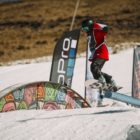 Amy Kawanishi snowboarding in the 2019 2019 Ultimate Ears Winter Whip Snowboard and Ski Festival
