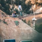 Bienvenido Aguado landing the world first Frontflip Tsunami on a downhill bike at Audi Nines