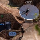 Jackson Goldstone riding through the 2019 Audi Nines Freeride and Slopestyle MTB course