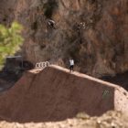 Tom Isted sending at with the other Audi Nines riders