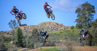 The Monster Energy Star Yamaha team rolls up on MX Heaven motocross track in Southern California to tear it up on their Factory YZ 250F Dirt Bikes.