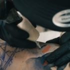 Bryan Du Rand woking on a new tattoo