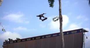 Elliot Sloan's dream of creating this ramp concept, which includes the mega ramp, is now a reality. Introducing the first video of the Mega Park. Look out for the Ollie 540 on the Quarterpipe, a first for Elliot.