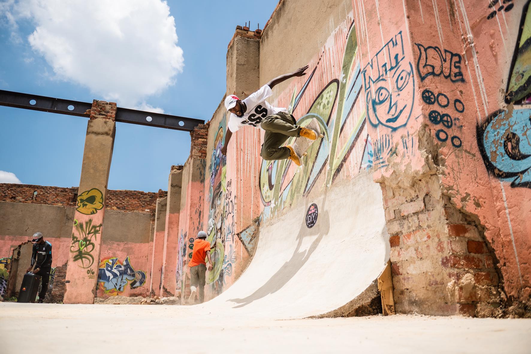Skateboarding the revamped Red Bull DIY spot
