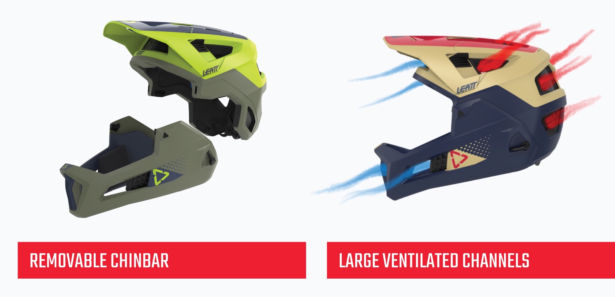 The all-new Leatt 4.0 MTB Enduro Helmet with removable chinbar