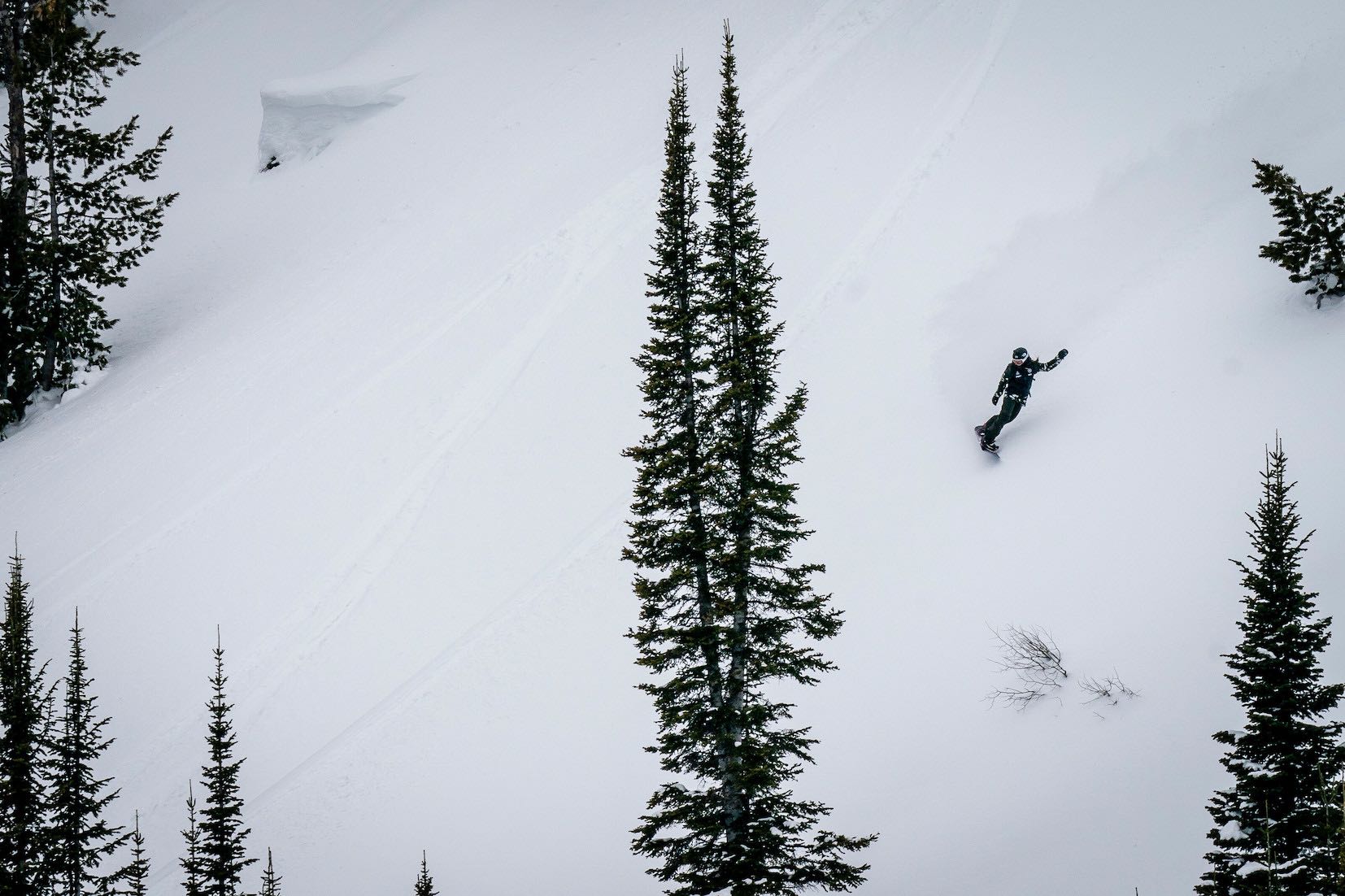 Marion Haerty competing in the Natural Selection Snowboarding Contest
