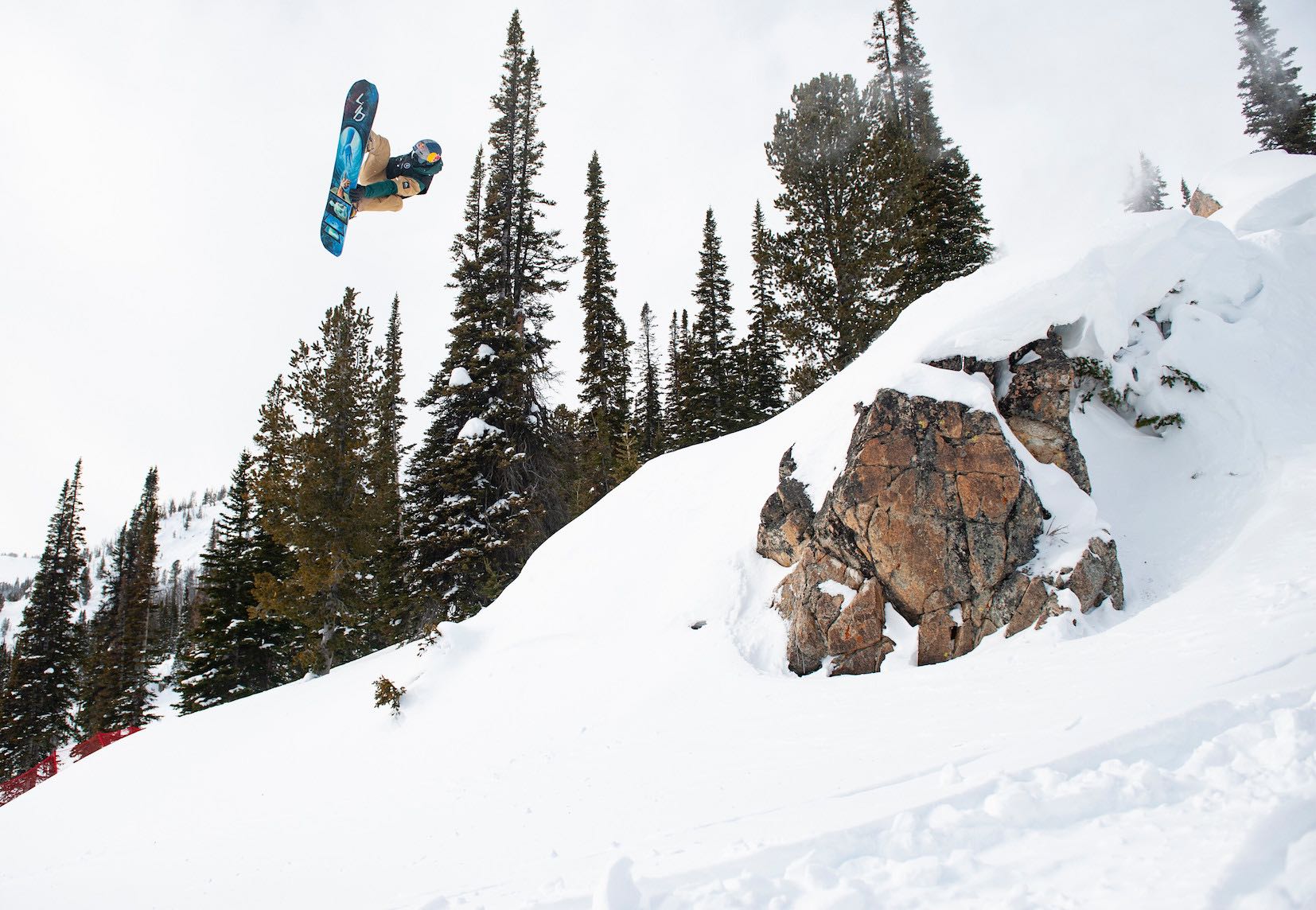 Travis Rice competing in the Natural Selection Snowboarding Contest