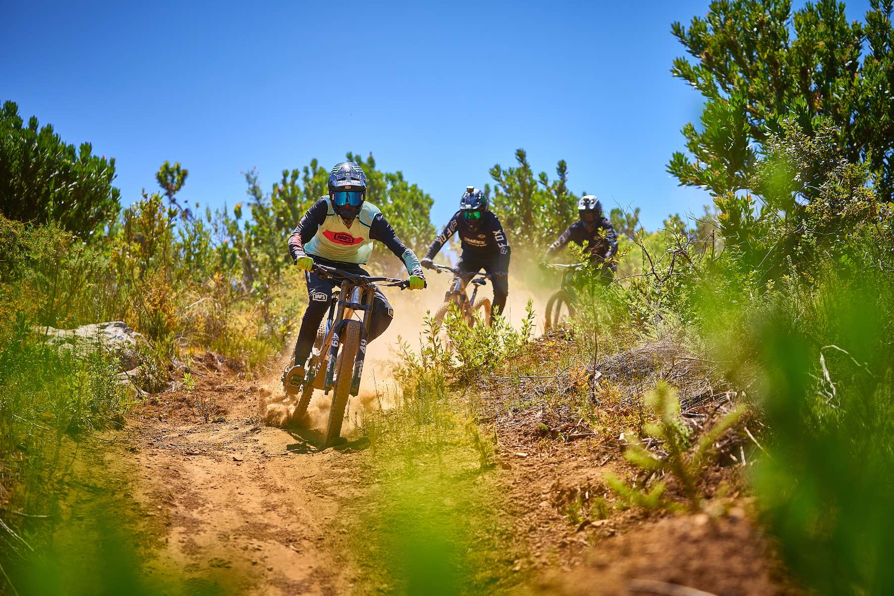 South African Downhill MTB riders Ike Klaassen, Theo Erlangsen and Niko Velasco are Commencal South Africa Race Team