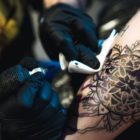 Dotwork tattoos done by Peter Savage