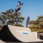 Vincent Leygonie competing in the BMX contest at ULT.X 2021
