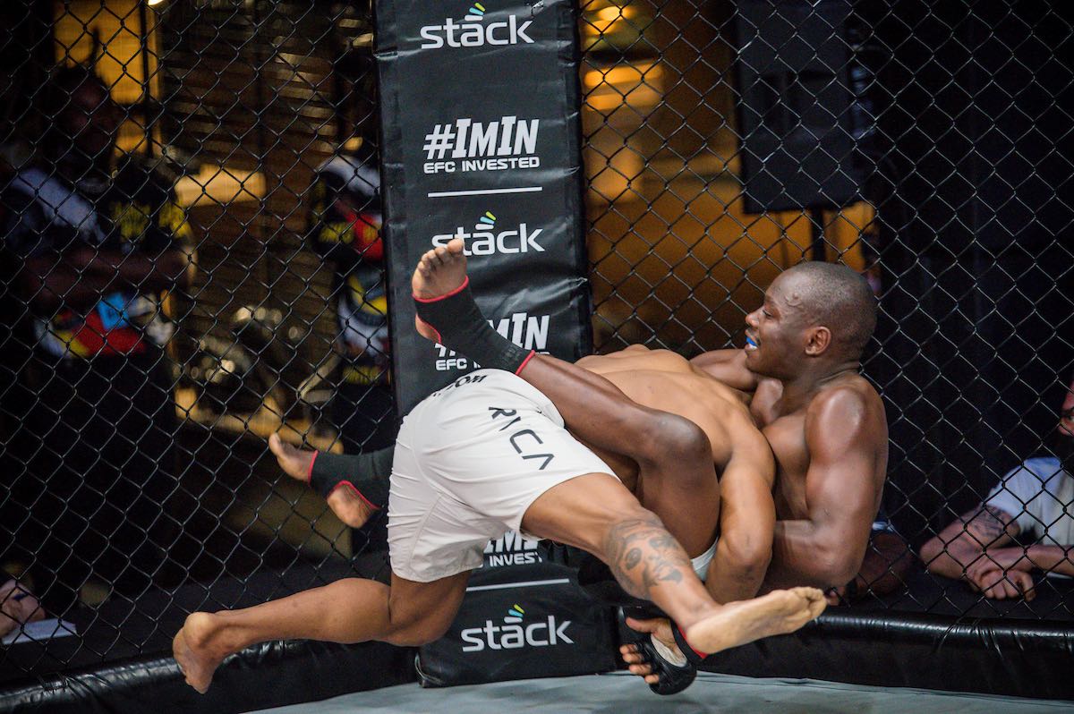 Headline MMA fight between Nkazimulo Zulu and Luthando Biko at EFC 89