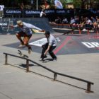 Devandre Galant competing at the Street Lines Skate Tournament