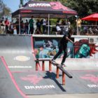 Boipelo Awuah competing at the Street Lines Skate Tournament